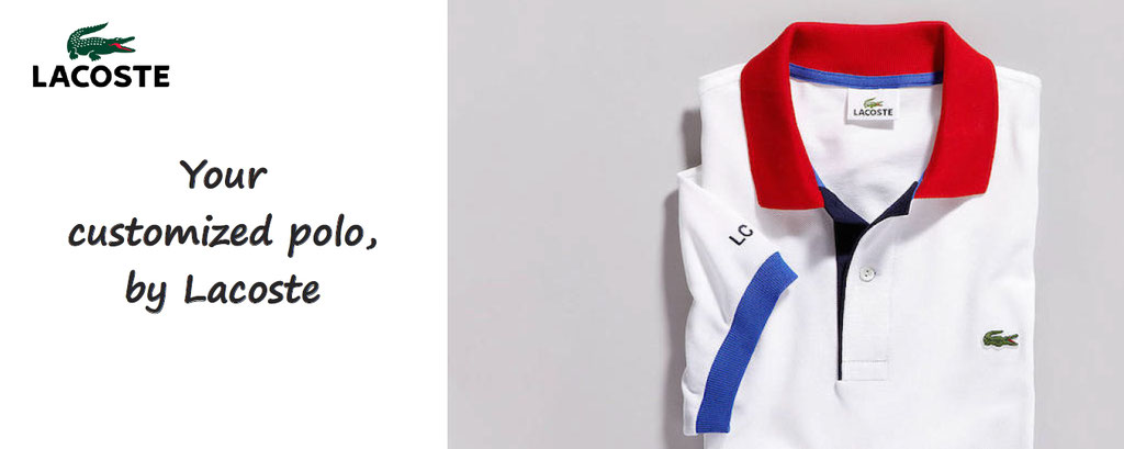 customize polo lacoste L.12.12 . Customisation of polo personalized