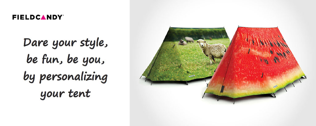 customize your tent fieldcandy - tent personalization - tent personalisation