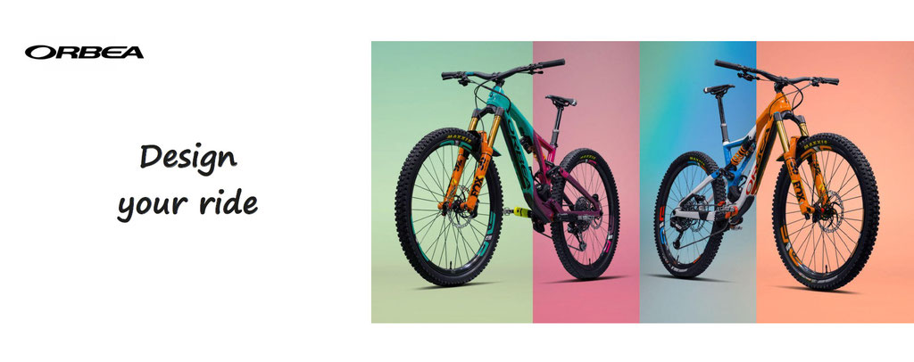 Orbea, design your ride, custom your bikes, road bikes, mountain bikes. Customization