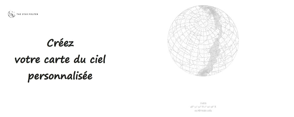 the star poster, personnalisez votre carte du ciel étoilé ; un cadeau unique.