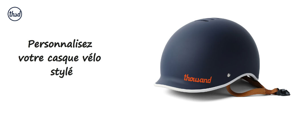 casque velo vintage, stylé, thousand à personnaliser. Personnalisation casque pour vélo