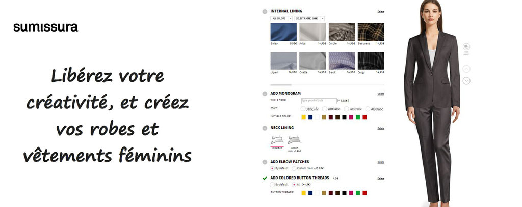 Sumissura, vetements pour femme personnalisés, chic et sur mesure. Personnalisation de vêtements féminins