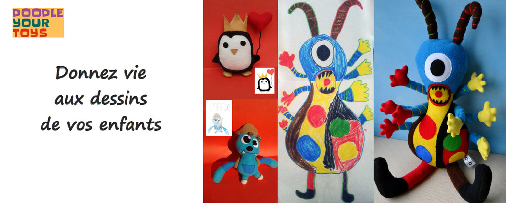 doodle your toys, donnez vie aux dessins de vos enfants, peluches personnalisables, nounours personnalisés