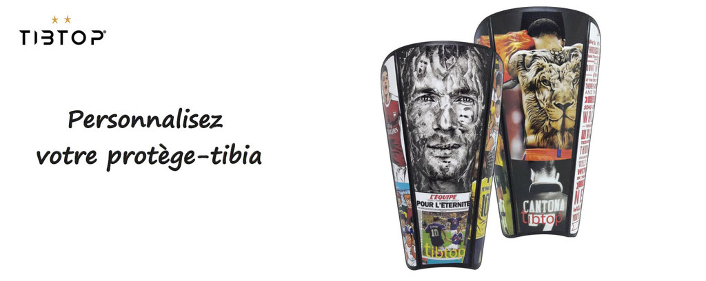 tibtop, protege tibia personnalisé, accessoires de foot à personnaliser, personnalisation de protèges tibias de football