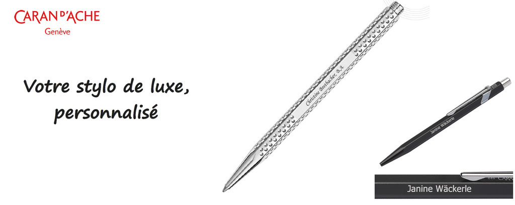 Caran d'ache, personnalisation de stylos de luxe. Stylos à personnaliser