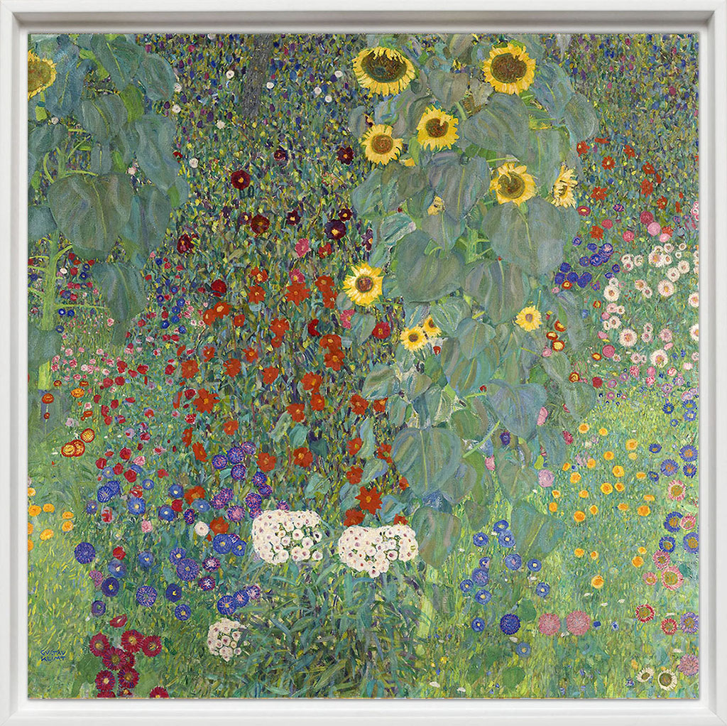 Klimt, jardin avec tournesols