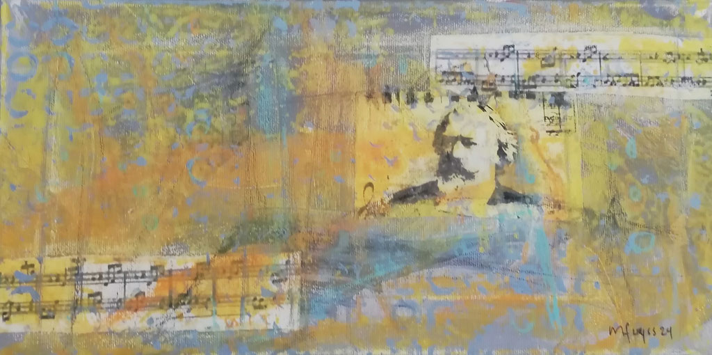 Michael F. Wyss, Musik, 8 Acryl, 20x20 cm, 2024