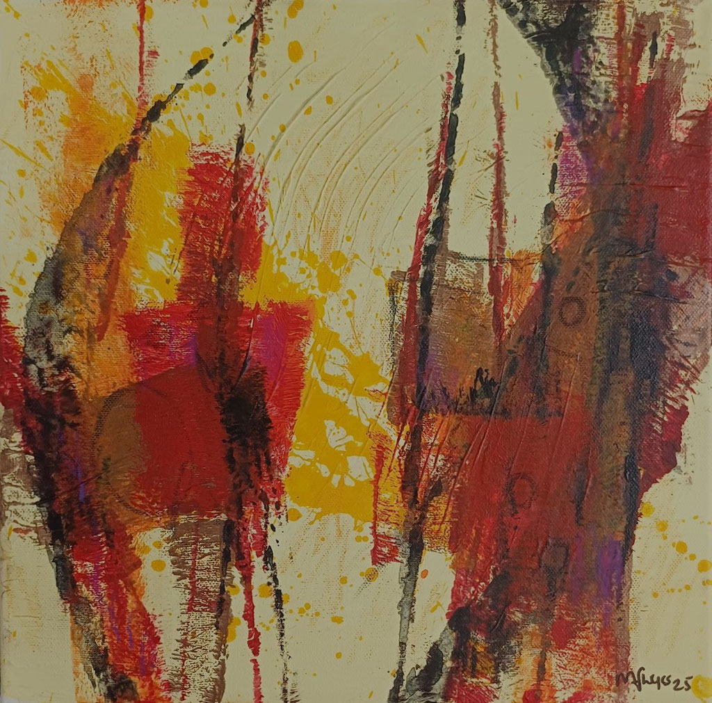 Michael F.Wyss, Ich bin dynamisch, 40x40cm, 2025
