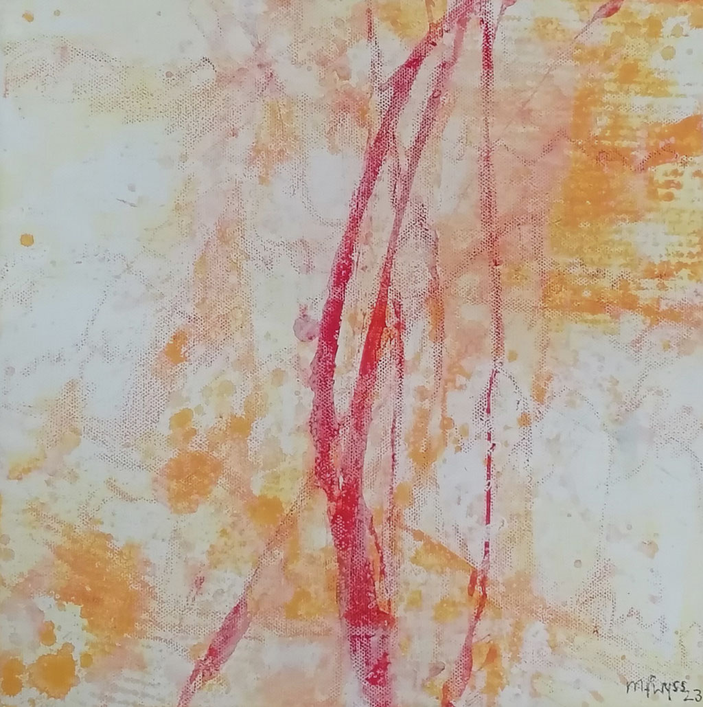 Michael F. Wyss, caché et trouvé nr deux, Acryl, 30x30 cm, 2023