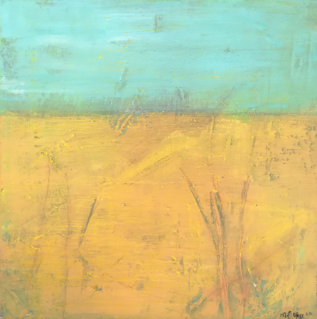 Michael F. Wyss, Landschaft, Acryl, 30 x30cm, 2020