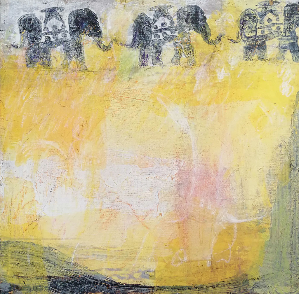Michael F. Wyss, Träume, Acryl, 40x40cm, 2018