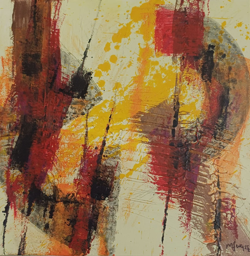 Michael F.Wyss, Auf dem Weg, 40x40cm, 2025