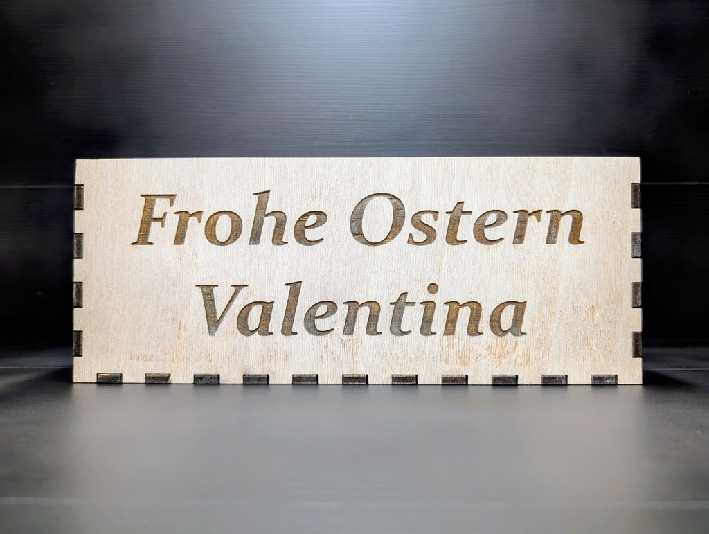 Frohe Ostern Geschenkbox mit Namen