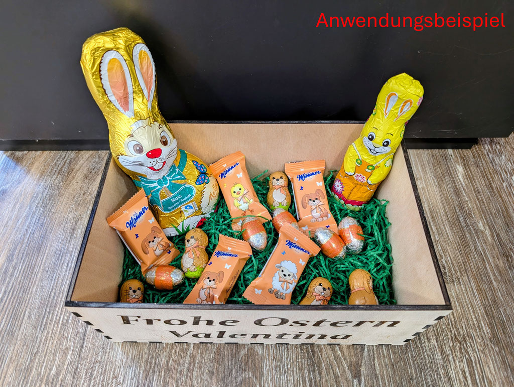 Frohe Ostern Geschenkbox mit Namen