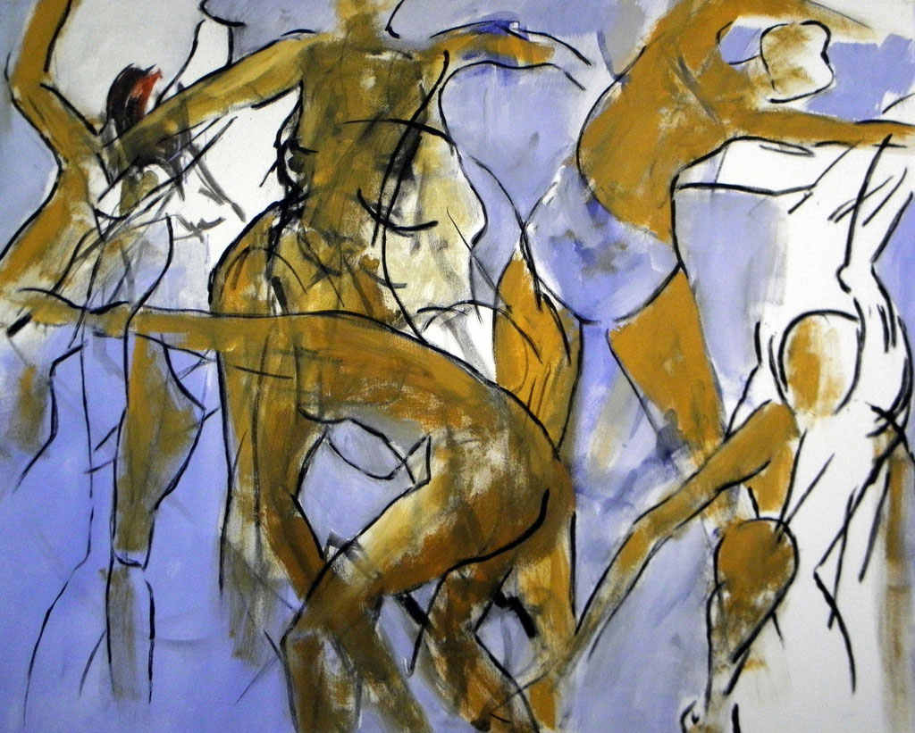 Der Tanz 3, Acryl auf Leinwand, 100 x 80cm