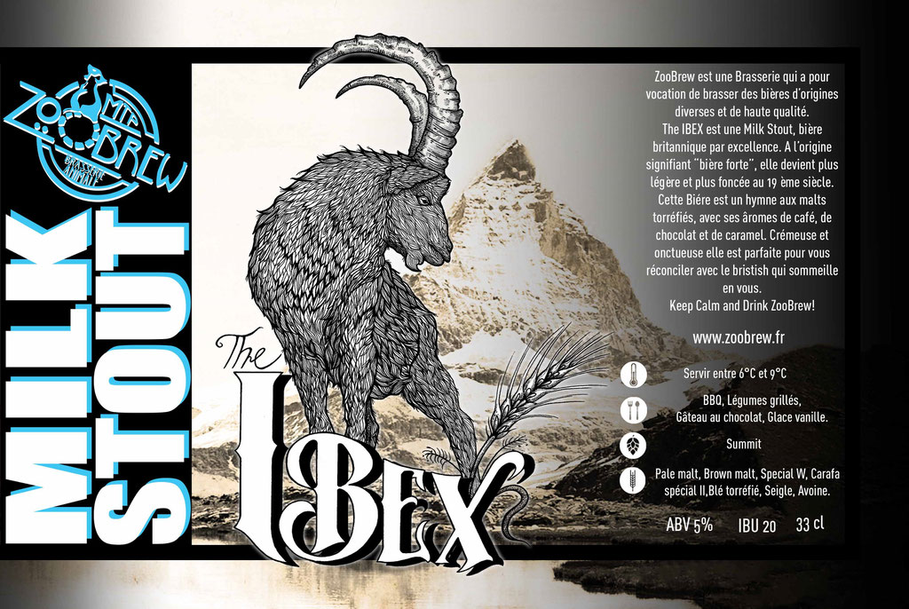 Ibex Milk Stout Montpellier ZooBrew Brasserie Animale