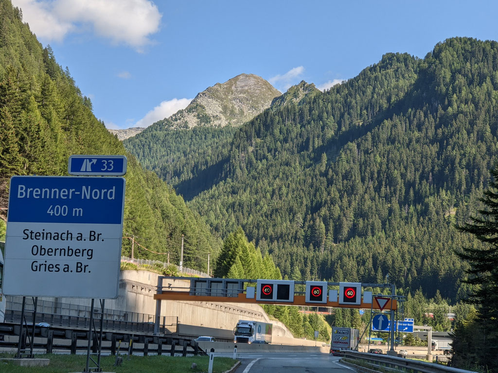 Am Brenner auf dem Weg nach Italien