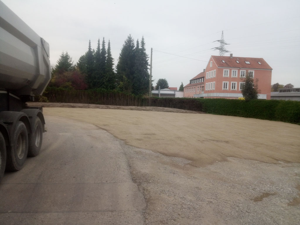 Parkplatzbau