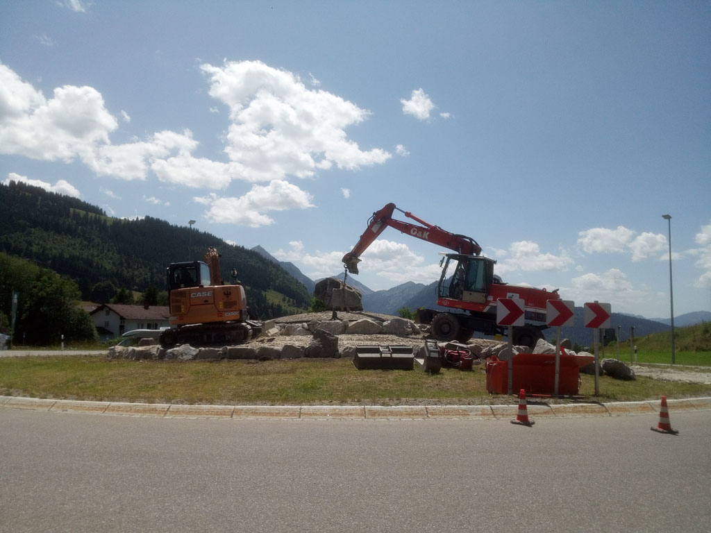 Neugestaltung Kreisverkehr Oberjoch