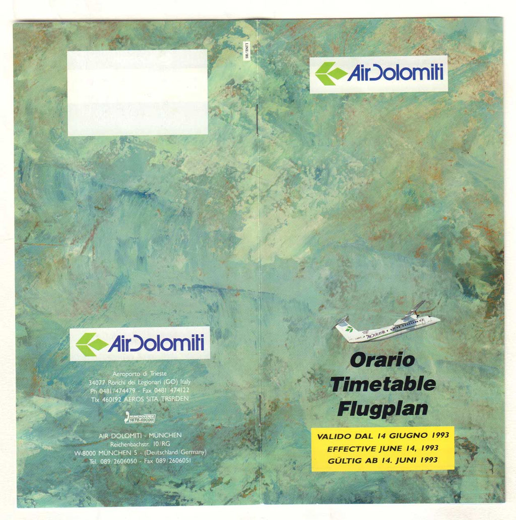  Credit: airline timetable images