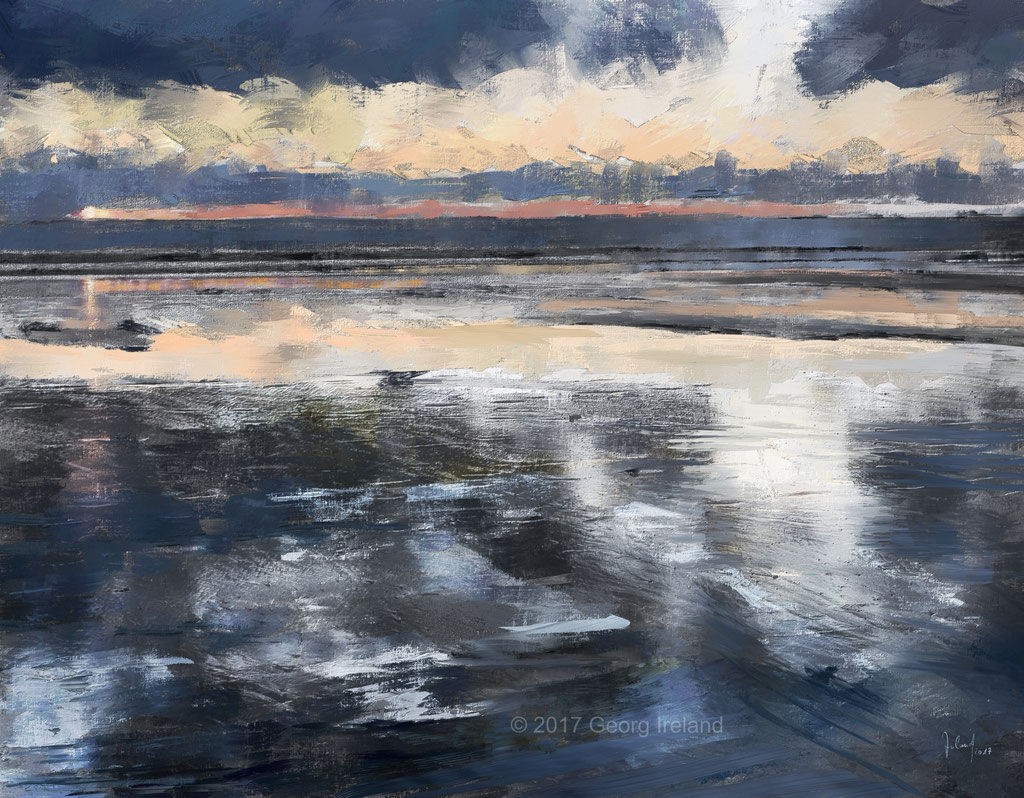 Winterabend im Wattenmeer