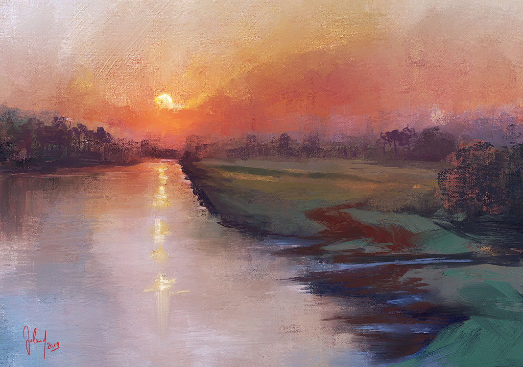 Sonnenuntergang im Moor