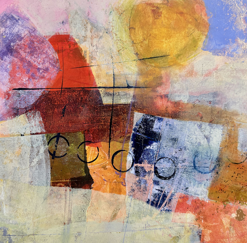 : 2022; 12 "x 12";Mixed Media; Unframed