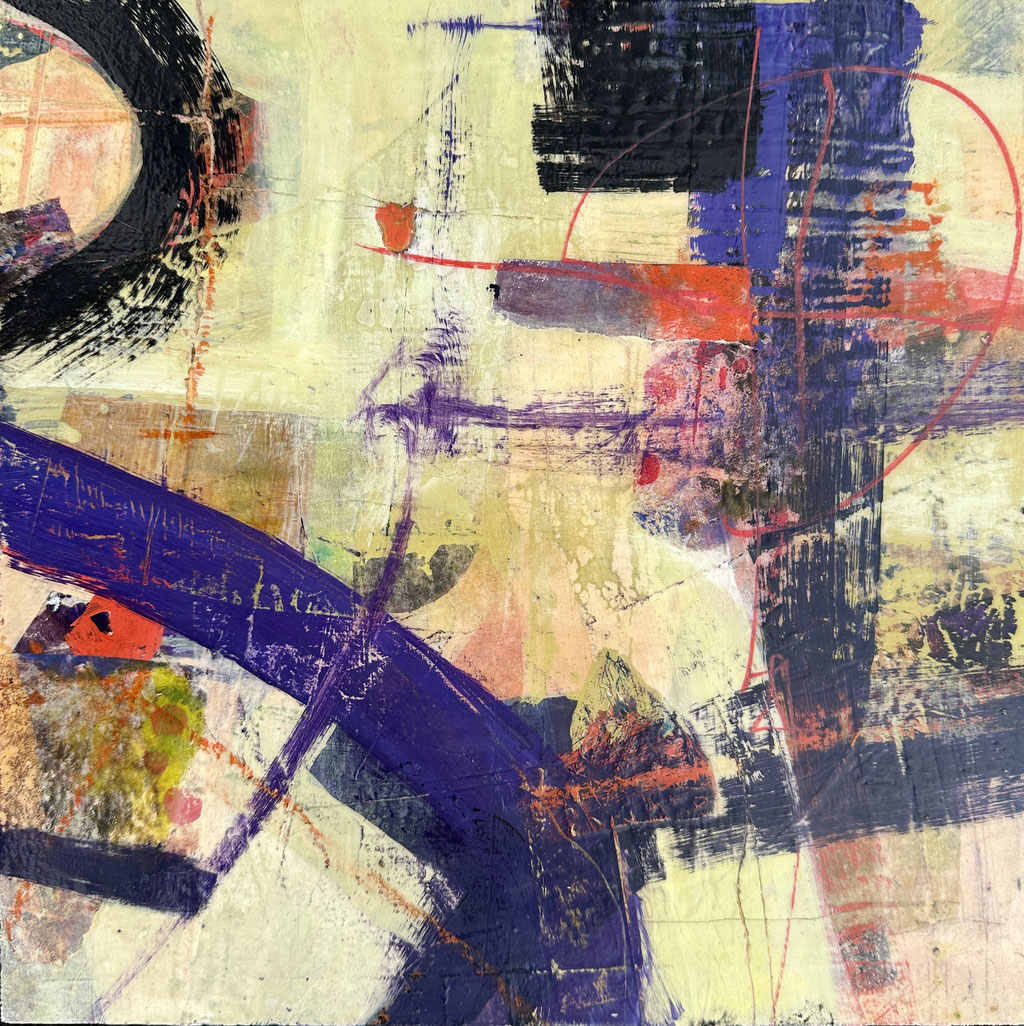 Spare Square, 2022; 12x12 Mixed Media Framed