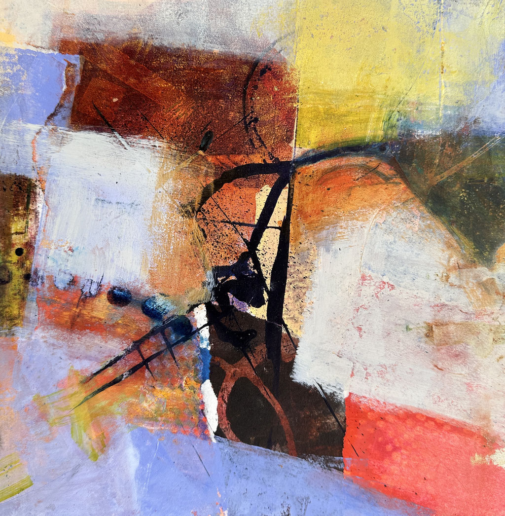 : 2022; 12 "x 12";Mixed Media; Unframed 