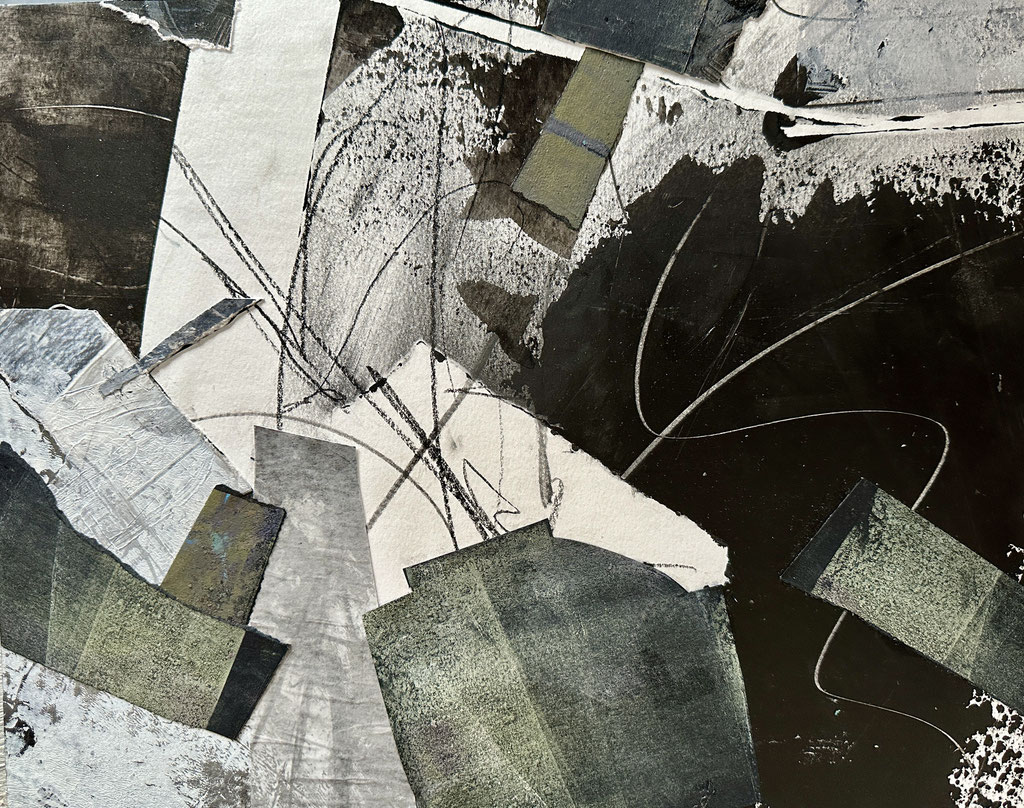 Circling Around 2023; 12x12 Mixed Media Framed