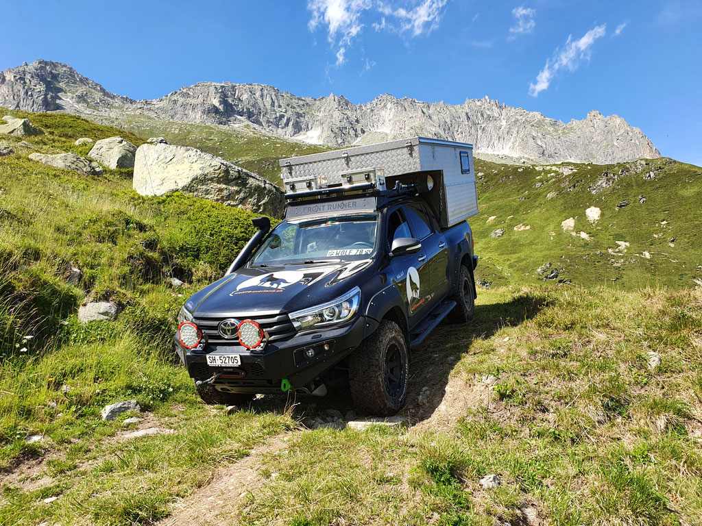 Legal offroad in der Schweiz Alpen overland Wolf78 Karte Hilux Revo #Projektblackwolf EXKAB 4x4