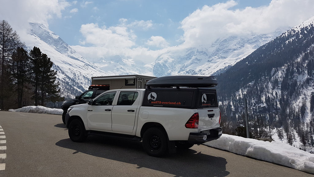 Julier Pass Schweiz Toyota Hilux Revo 2017 2.4 #ProjektBlackwolf wolf78 EXkap Alu-cab offroad overland Camping 4x4 AFN Steelbumper frontrunneroutfitters Lazer lamps Maxtraxx Alu-cab Winch Rival4x4bfgoodrich TJM Sknorkel wolf78-overland.ch