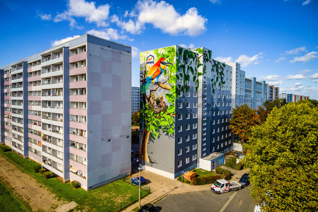 Fassadenbild und Fassadengraffiti – individuelle Fassadenkunst vom Fassadenkünstler AppolloART in ganz Deutschland.“