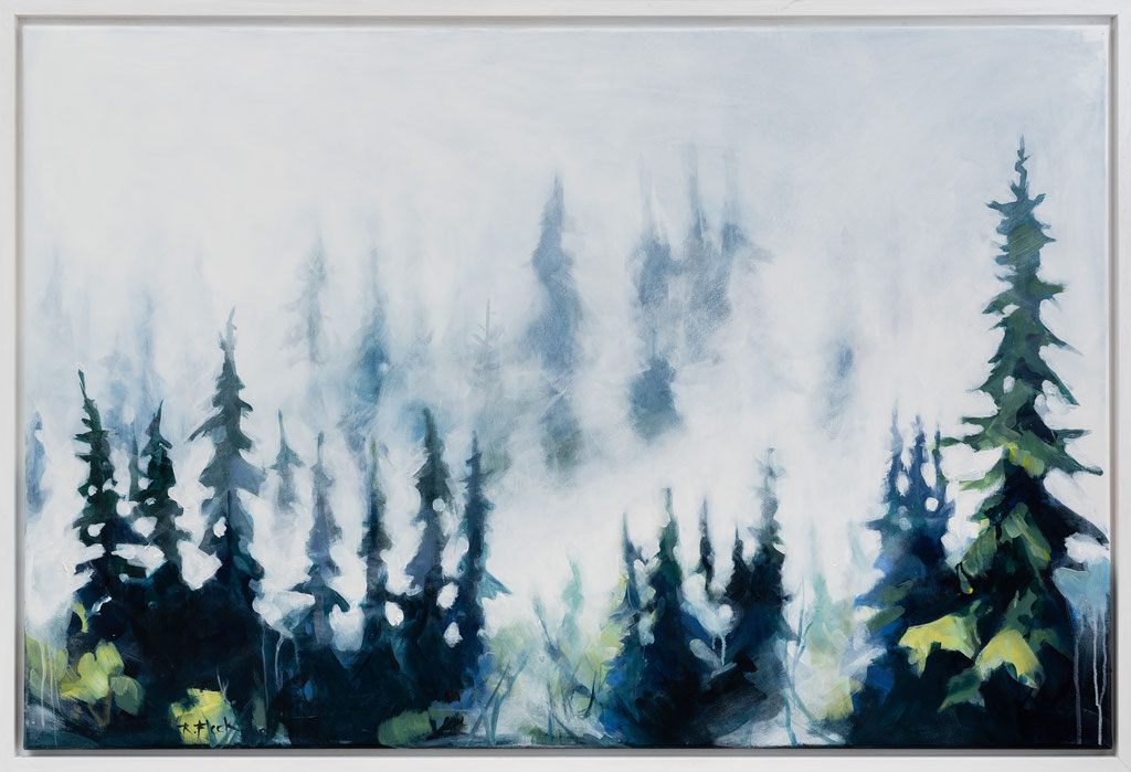 Ein stiller Schleier über sanften Wogen (80x120cm) 