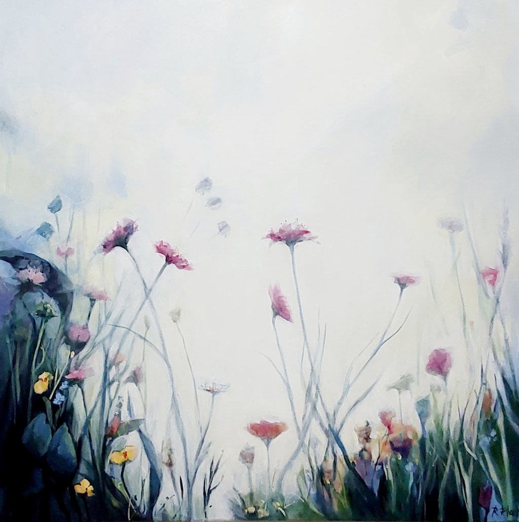 Zarte Blüten im Licht (100 x 100cm) verkauft