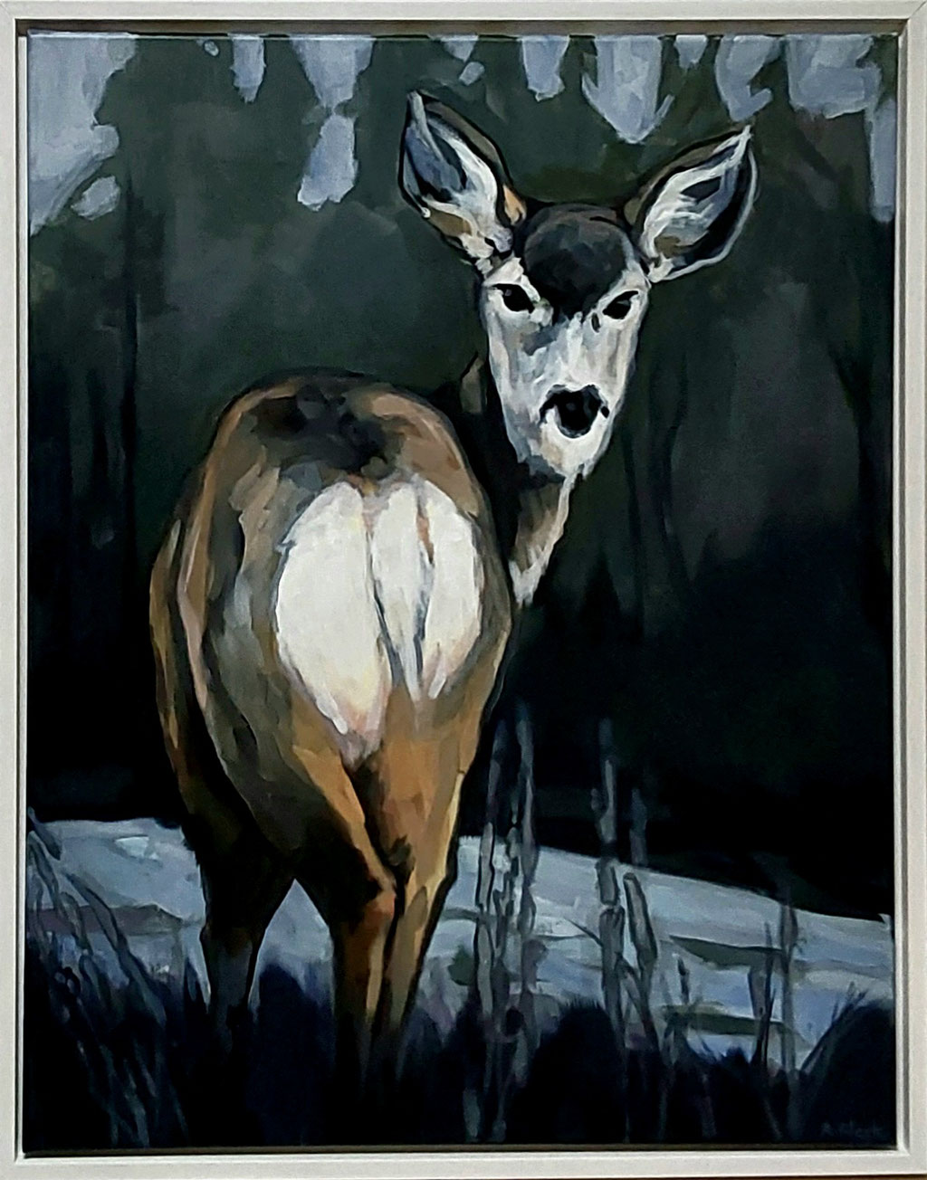 Begegnung am Wasserlauf (80x100cm)  1.650 Euro