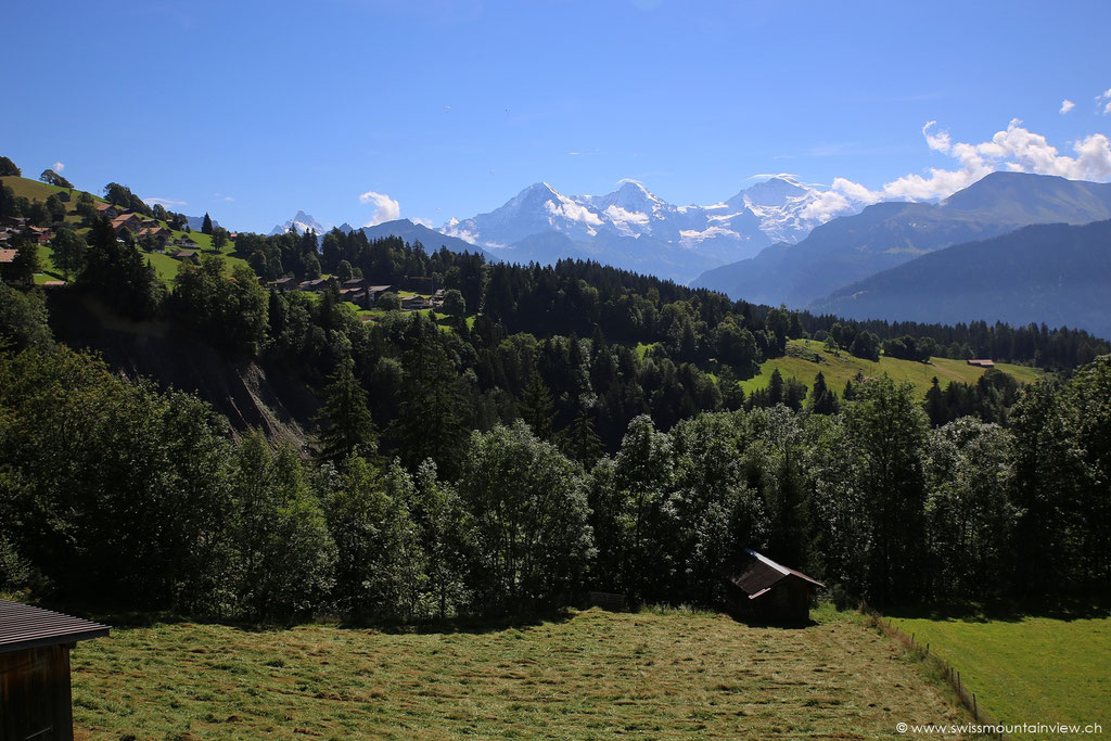 Beatenberg Blick auf Eiger, Mönch und Jungfrau