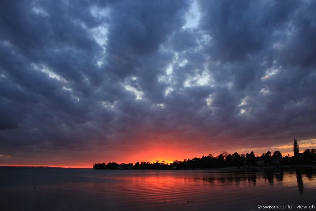 Sonnenuntergang in Wasserburg