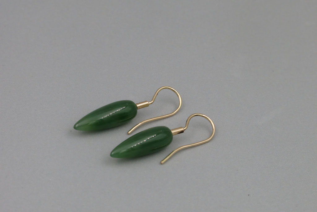 Ohrhänger Jade Gold