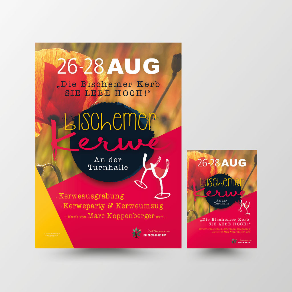 Printdesign // Plakatgestaltung & Flyerdesign // Kulturverein Bischheim e.V.