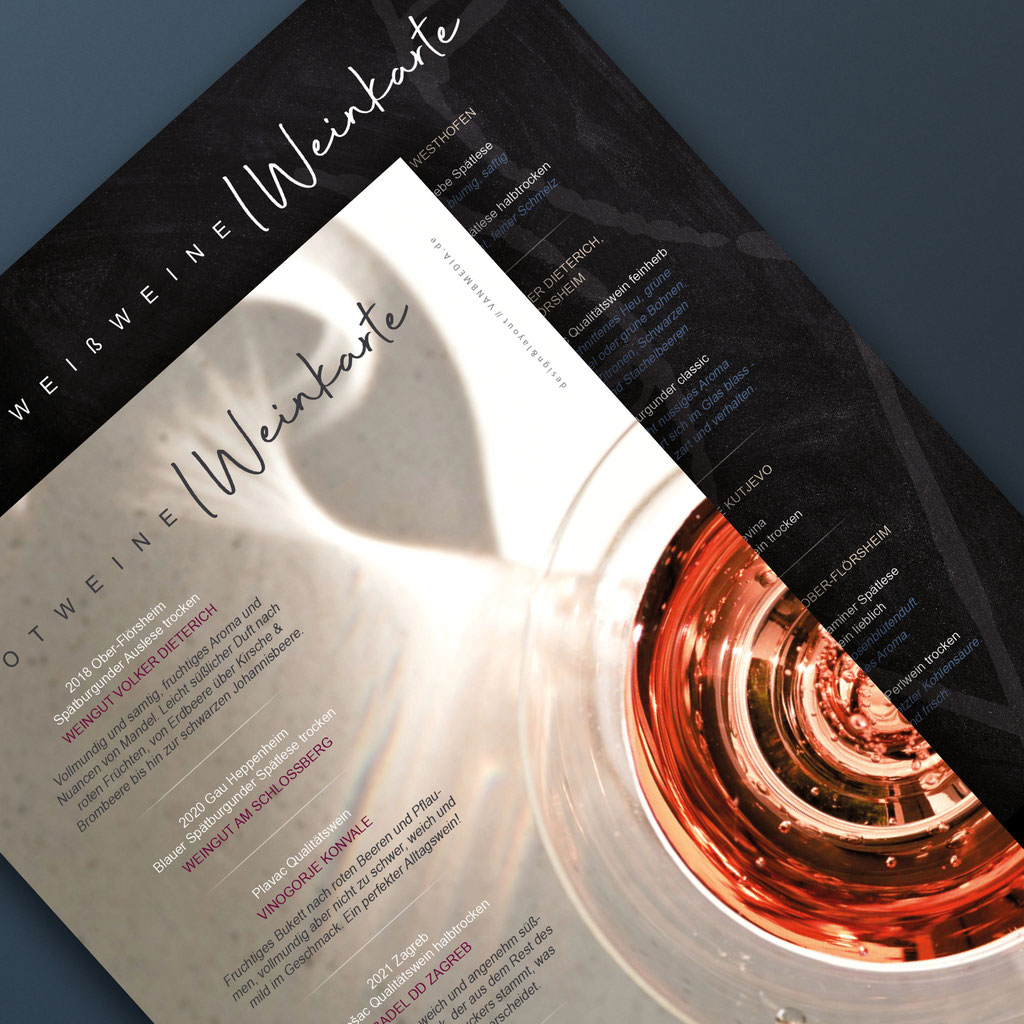 Printdesign // Weinpreisliste // Makarska - Alzey