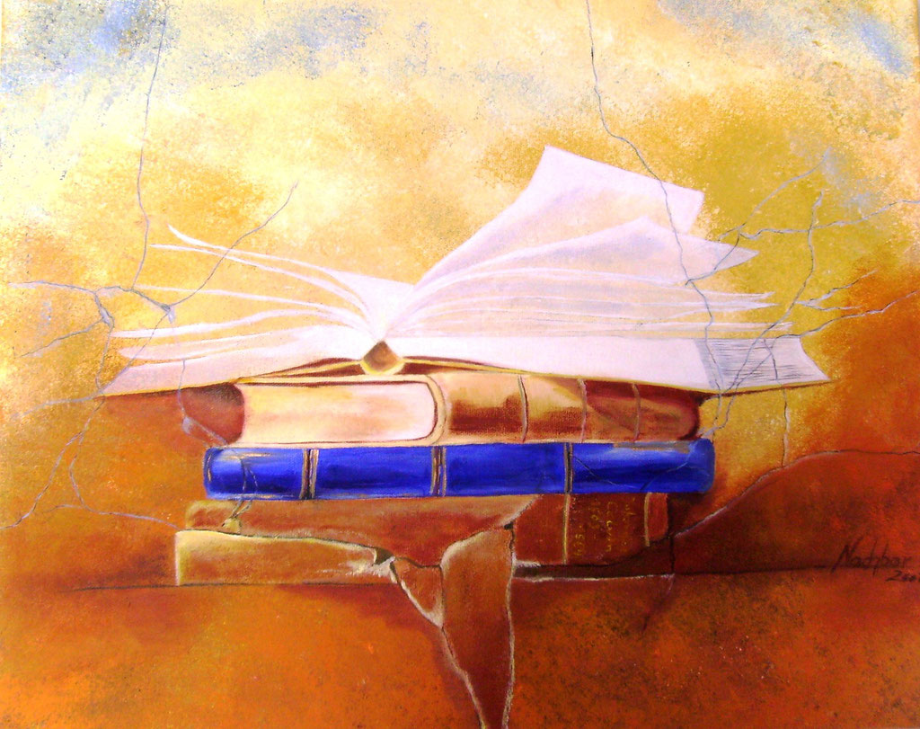 *Kirchengeschichte* nach Pierre-Jean Couarraze, Acryl,  Format 50x70