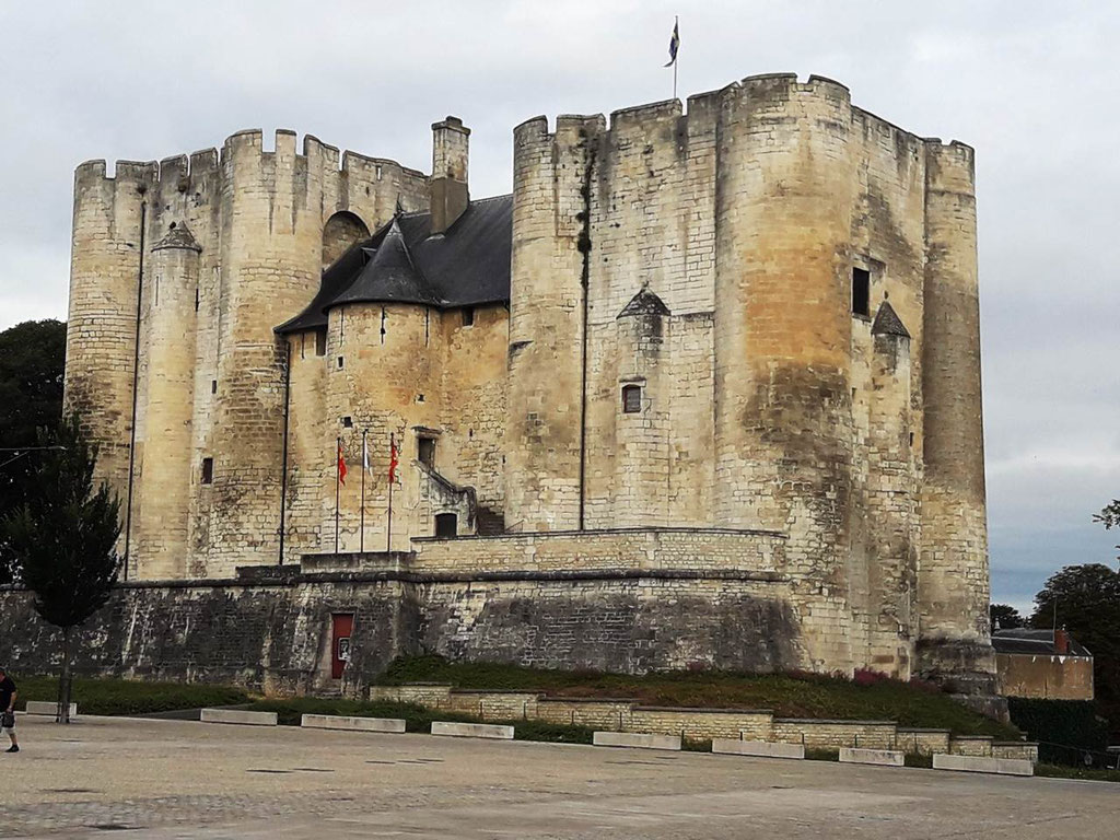 Le donjon, l'un des plus beaux ensembles de donjons jumeaux romans de France