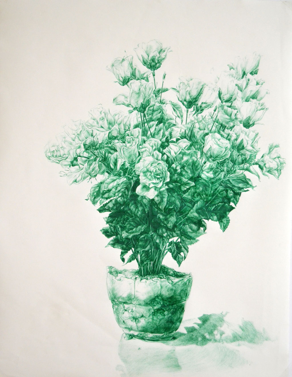 les défuntes II - fév18 - stylo bic sur papier vergé gris moyen 100g - 48x62,5cm