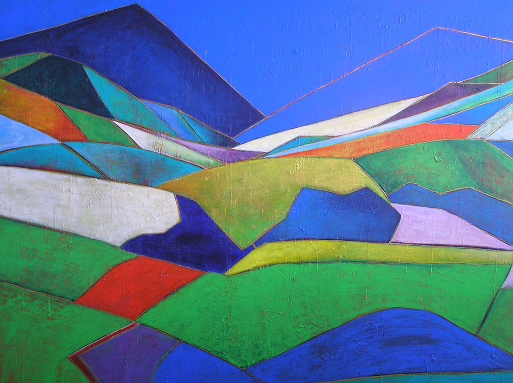 ABSTRACT LANDSCHAP 2.00 x 1.50m Acrylverf op linnen
