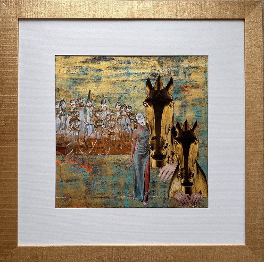 COLLAGE no. 17: “GOLDDIGGER”               0.70 x 0.70 m