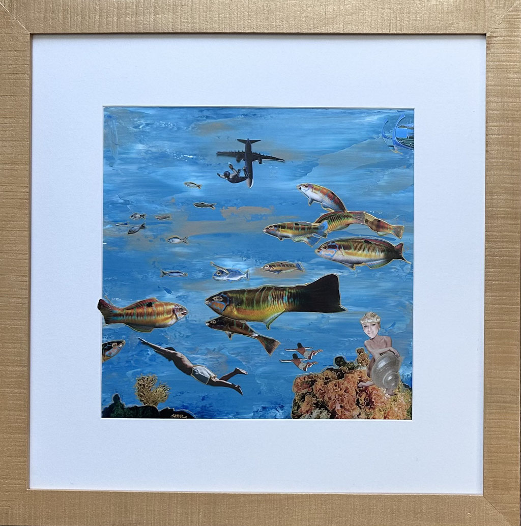 COLLAGE no. 22: “ZONDER TITEL”              0.70 x 0.70 m