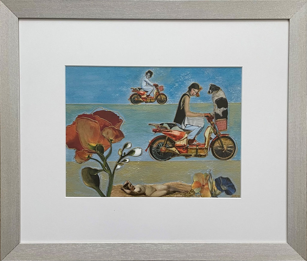 COLLAGE no 7: "WHAT'S IN A DOGS MIND?” 0.67 x 0.57 m