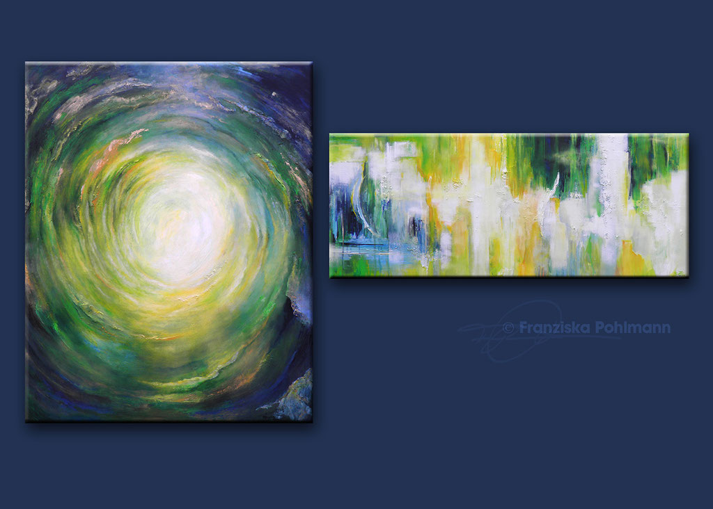 Lichttunnel/Lichtreflektion I 100 x 80 cm x 1,8 cm Acryl, Strukturpaste auf Leinwand I 2015 I Original nicht verfügbar