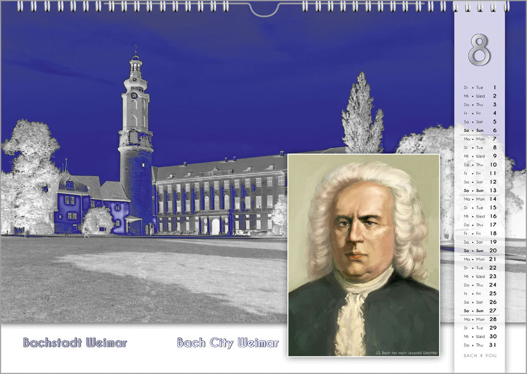 Der Bachstädte + Bachorte Kalender ... Bach-Kalender sind Musikkalender und Musik-Geschenke.